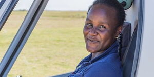 Captain Diana Aupe Naker of the Kenya Army at the Starlite Aviation Training Academy in Durban, South Africa on April 15, 2016.