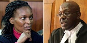 A photo collage of Sarah Wairimu Cohen and Court of Appeal Judge Sankale Ole Kantai