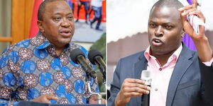 A collage of President Uhuru Kenyatta and Kiharu MP Ndindi Nyoro