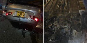 Gospel Musician Mr Seed's car involved in an accident at the Globe roundabout on Saturday, May 23.