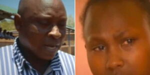 A collage of Julius Wambua Musyoki and her daughter Dorcas Mwende