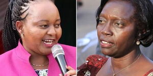 A collage of Kirinyaga Governor Anne Waiguru and Nark-Kenya Leader Martha Karua