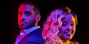 Capital FM presenters Fareed Khimani and Amina Abdi