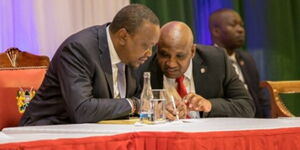 President Uhuru Kenyatta with KRA Director General James Mburu at a past event