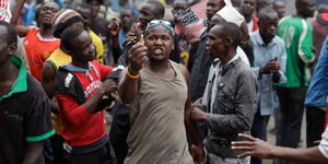 Kenyans pictured during a past riot