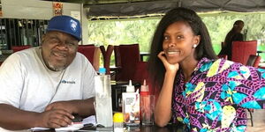 The late Charles Bukeko alias Papa Shirandula with Jacky Vike alias Awinja