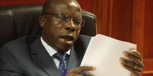 Justice George Odunga delivering a ruling in court