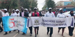 TSC staff celebrating World Teachers Day in October 2019