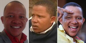 A collage of former Tahidi High actor Dennis Mugo aka OJ