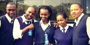 The former cast members of Tahidi High Patrick Gatundu, Abel Mutua, Shirleen Wangari, Sarah Hassan and Dennis Mugo