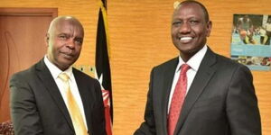 Deputy President William Ruto with Makueni Governor Kivutha Kibwana 