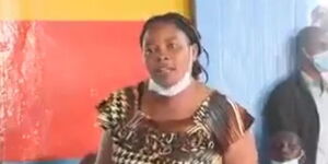 A woman who condemned Isiolo Governor Mohammed Kuti and senator Fatuma Dullo during a meeting in Isiolo.