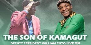 A poster showing that Deputy President William Ruto will grace an online show hosted by comedian Felix Odiwuor (Jalang'o)