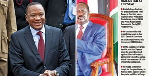 President Uhuru Kenyatta (left) and an error contained in People Daily Newspaper.