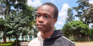A photo of Edgar Getugi during an interview on June 27, 2021.