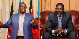 A collage of Deputy President William Ruto and National Assembly Speaker Justin Muturi.