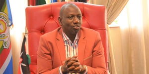 Deputy President William Ruto speaking at his office.