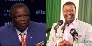 A collage of COTU Secretary General Francis Atwoli and Amani National Congress leader Musalia Mudavadi.