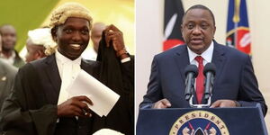 A collage of Nick Ruto (left) and President Uhuru Kenyatta (right).