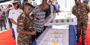 President Uhuru Kenyatta during the launch of over 3,000 houses of KDF soldiers on December 15 in Nairobi.