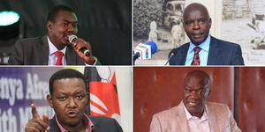 From Top Left: Uasin Gishu Governor Jackson Mandago, Makueni Governor Prof. Kivutha Kibwana, Machakos Governor Alfred Mutua, and Siaya Governor Cornel Rasanga.