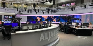 A file image of the Al Jazeera studios in Doha, Qatar