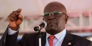 Education Cabinet Secretary George Magoha speaking at a past event.