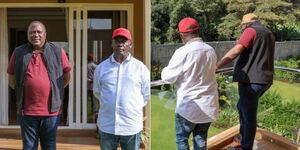 A collage image of President Uhuru Kenyatta together with former Kiambu Governor William Kabogo at a past event.