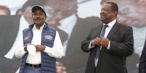 A file image of Wiper Party leader Kalonzo Musyoka together with ANC party leader Musalia Mudavadi at a past event.