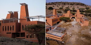 A collage image of Startup Lions Campus in Turkana County.