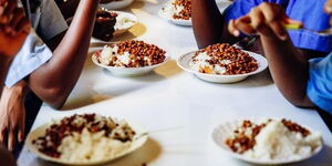 An image of students taking meals.