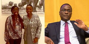 A collage image of IMF Director Nancy Onyango together with Energy CS Monica Juma (Left)  and Lawyer Ceda Ogada.