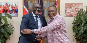 President Uhuru Kenyatta and International Finance Corporation (IFC) Managing Director Makhtar Diop at State House on February 1, 2022.