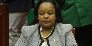 Secretary tontthe Cabinet nominee Mercy Wanjau appearing before the committees on appointments on October 22, 2022. 