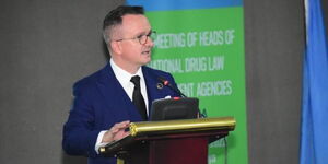  United Nations cybercrime expert Neil Walsh addresses a past convetion. 