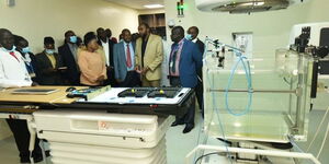 Health CS Susan Nakhumicha during an inspection tour of Moi Teaching and Referral Hospital in Eldoret on January 3, 2023.