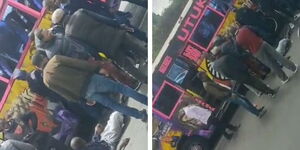 A collage of screenshots from the accident scene where a man was hit while escaping from Mathari Hospital on January 5, 2023. 