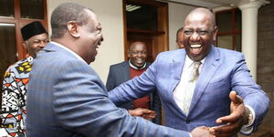 Prime Cabinet Secretary Musalia Mudavadi (left) and President William Ruto (right).