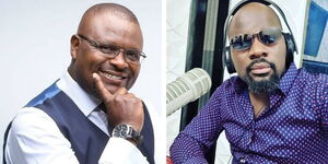 A collage of Radio Jambo presenters 'Ghost' Mulee (left) and Joseph Oyoo 'Gidi Gidi' (right)