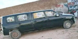 An image of the Probox 'Limousine' in a garage during the makeover