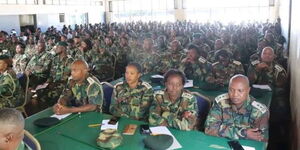 A photo of KFS rangers in apast meeting. 