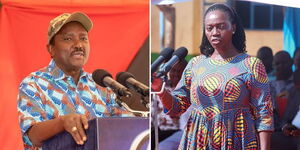 A photo collage of Wi[er Party Leader Kalonzo Musyoka (left) and Narc Kenya Leader Martha Karua. 
