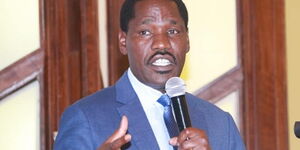 Agriculture CS Peter Munya speaks at the National Agriculture Summit at Safari Park Hotel on Wednesday, February 26, 2020