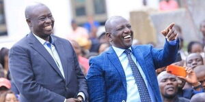 President William Ruto and his deputy Rigathi Gachagua during a past political rally
