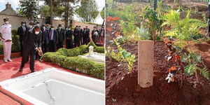 Former Cabinet Minister Simon Nyachae and Senator Haji's Graves 