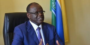 Meru Governor Kiraitu Murungi in his office. 