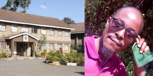 A side by side photo of Nelson Otsianda (L), a teacher who succumbed to injuries after drowning, on Sunday, November 14 and Buruburu Girls High School.