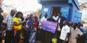 Residents of Nuu community in Kitui during the Launch of the Mozzart water project.