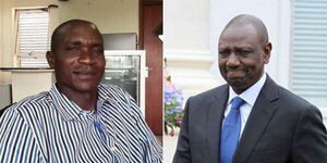 Raila Odinga's spokesperson Dennis Onyango (left) and Deputy President William Ruto