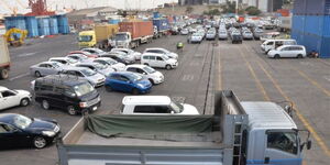 Motor vehicles at the Conventional cargo yard at the Port of Mombasa on February 28, 2017.